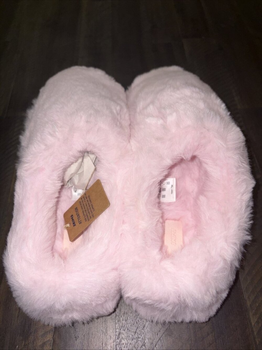 SKIMS Faux Fur Slipper Cherry Blossom Size 6.5 EU 37 NWT Pink Slippers Kardasian - Picture 2 of 4